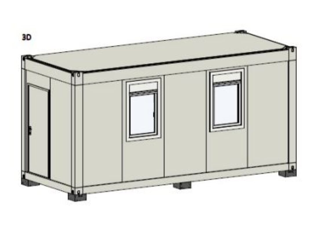 20' emelt szigetelésű új irodakonténer