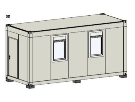 20' emelt szigetelésű új irodakonténer