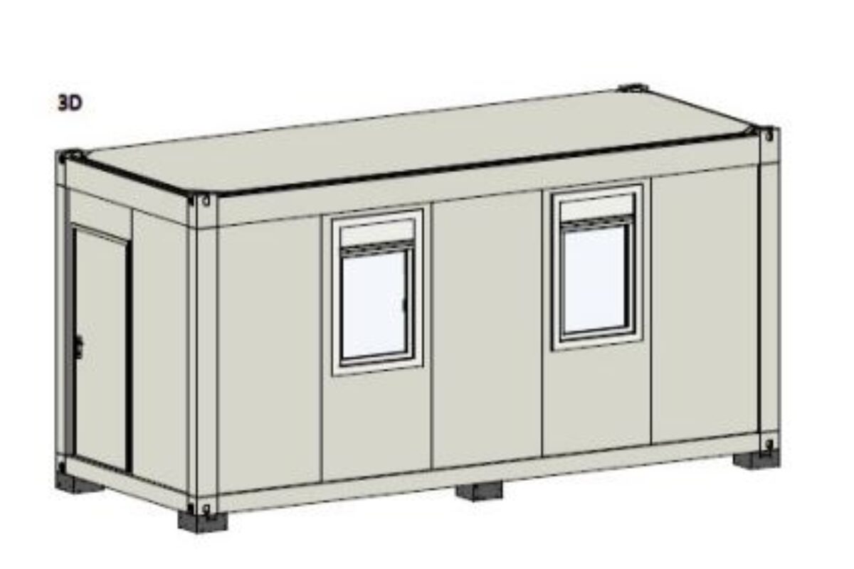 20' emelt szigetelésű új irodakonténer