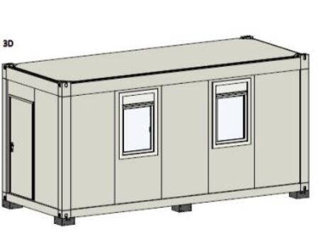 20' emelt szigetelésű új irodakonténer